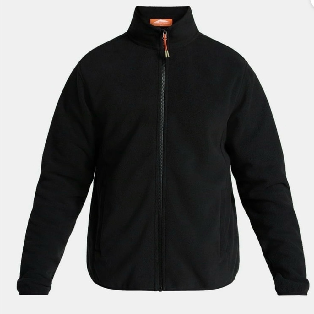 NWT Ozark Trail Men’s Full Zip Fleece Jacket Black Size Large L Polar Soft Warm